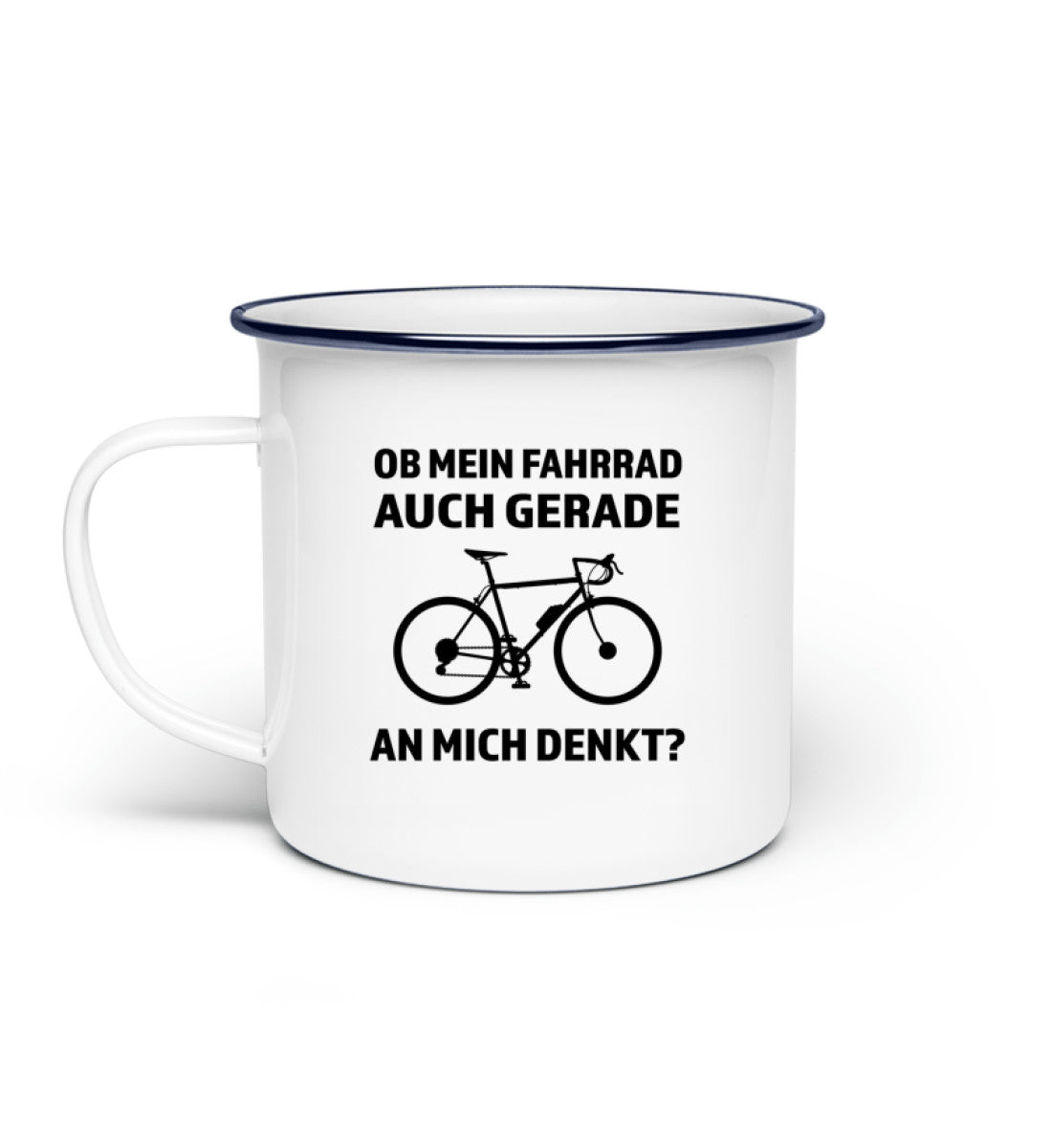 Ob mein Fahrrad gerade an mich denkt- Emaille Tasse fahrrad Default Title