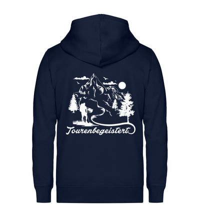 Tourenbegeistert - Unisex Premium Organic Sweatjacke wandern Navyblau