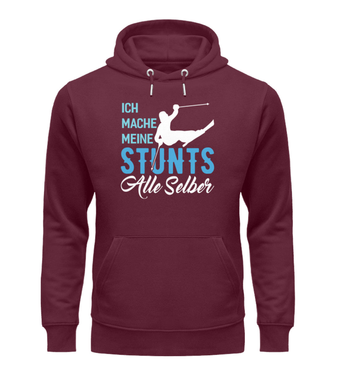 Ich mache meine Stunts alle selber-(S.K) - Unisex Premium Organic Hoodie klettern Weinrot