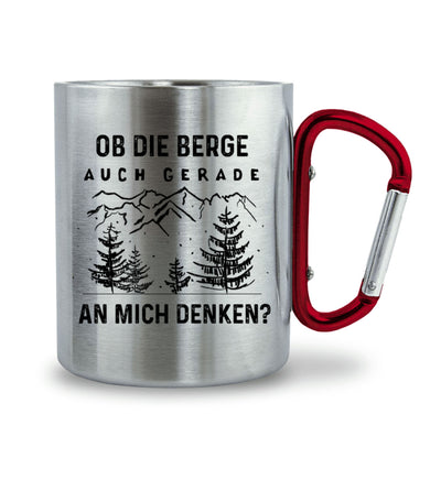 Ob die Berge auch gerade an mich denken - Karabiner Tasse berge 330ml