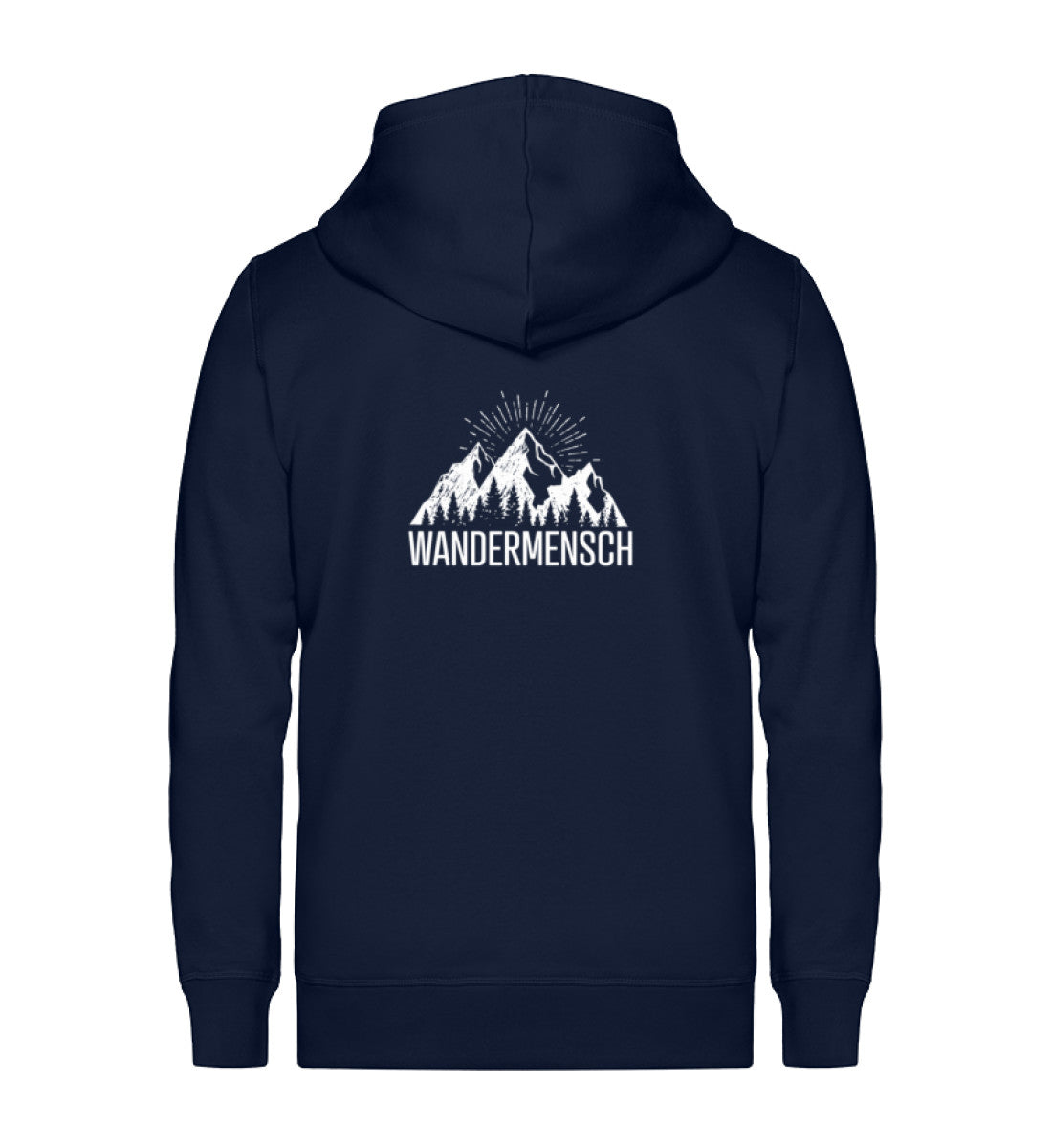 Der Wandermensch - Unisex Premium Organic Sweatjacke berge wandern Navyblau