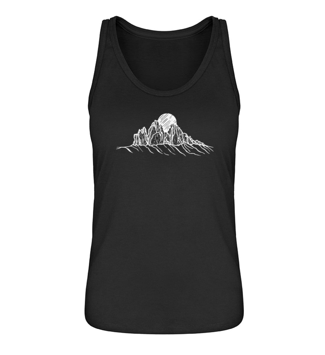 Drei Zinnen - Damen Organic Tanktop berge wandern Schwarz