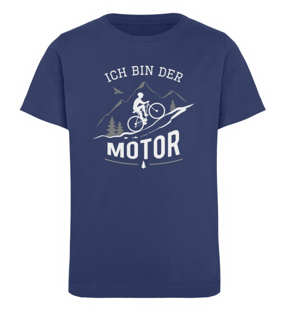 Ich bin der Motor - Kinder Premium Organic T-Shirt mountainbike Navyblau