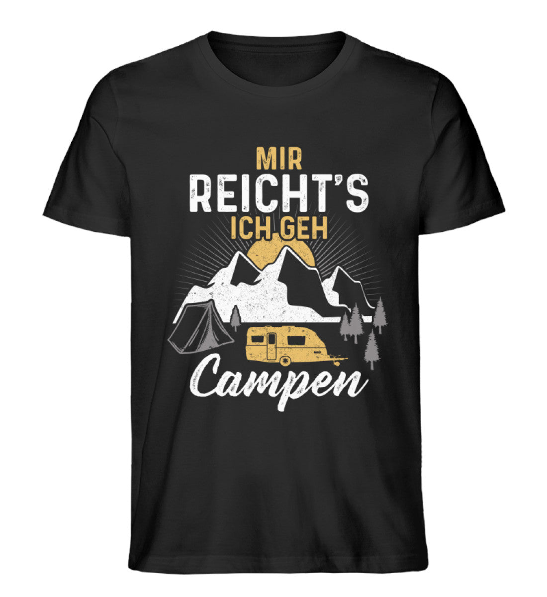 Mir reichts ich geh Campen - Herren Organic T-Shirt camping Schwarz