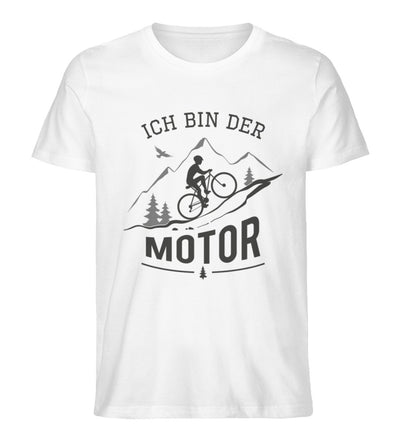 Ich bin der Motor - Herren Organic T-Shirt' mountainbike Weiß