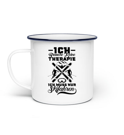 Keine Therapie - Muss nur Skifahren - Emaille Tasse ski Default Title