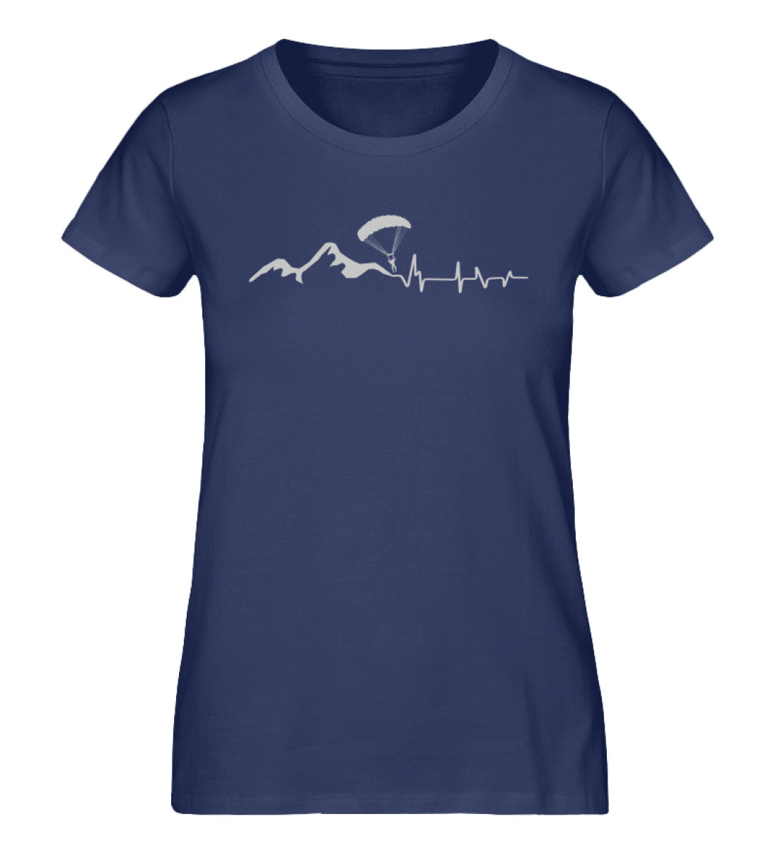 Herzschlag Paragleiter - Damen Organic T-Shirt berge Navyblau