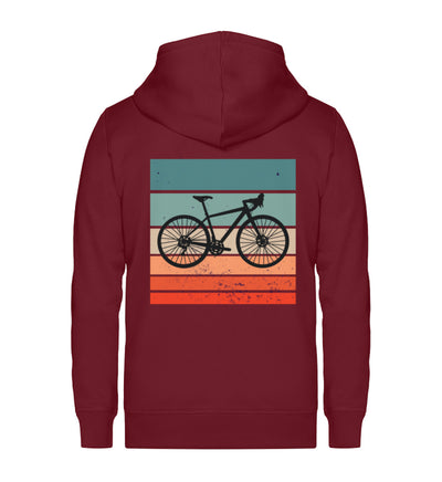 Vintage Fahrrad - Unisex Premium Organic Sweatjacke fahrrad Weinrot