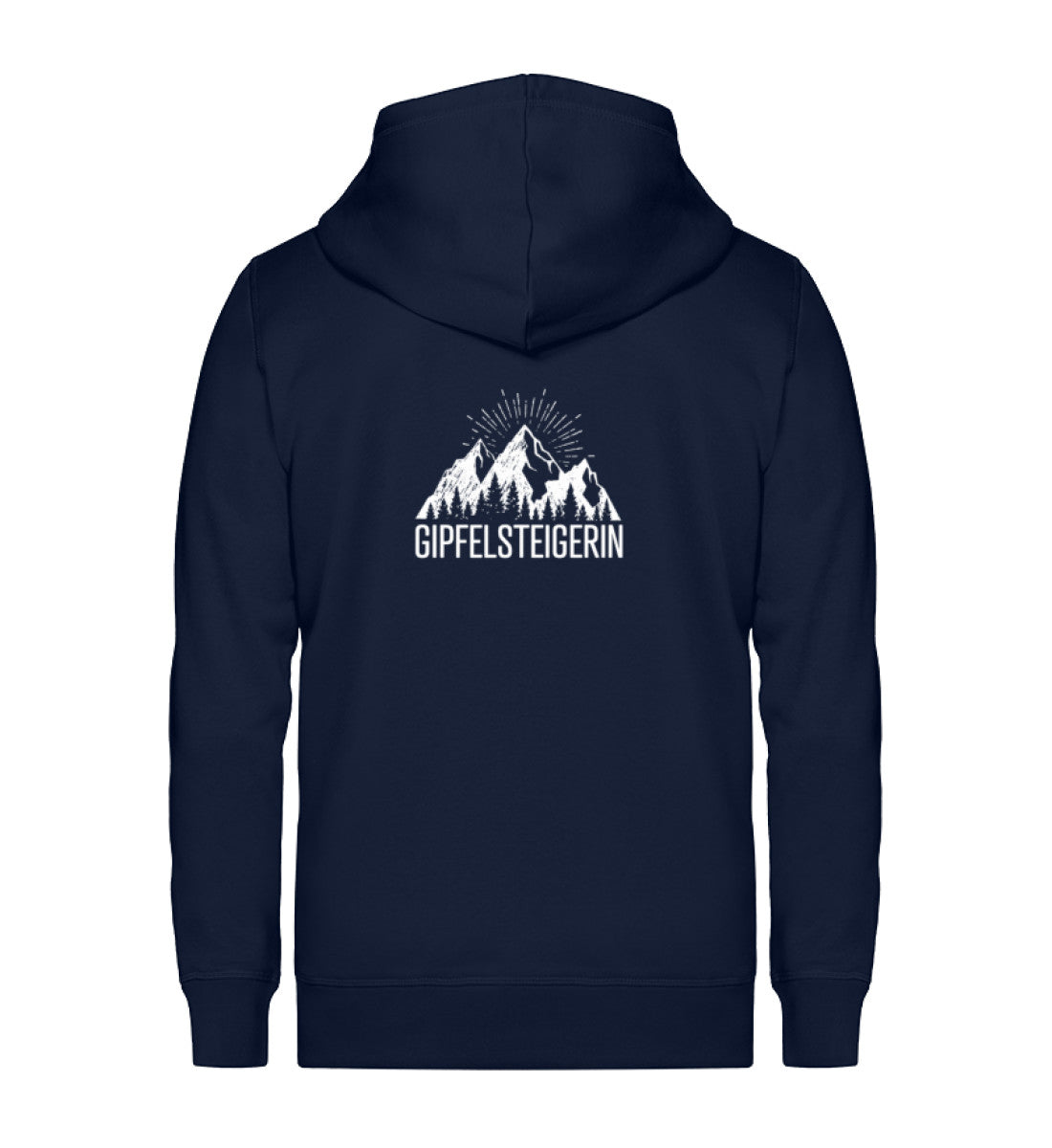 Die Gipfelsteigerin - Unisex Premium Organic Sweatjacke berge klettern wandern Navyblau