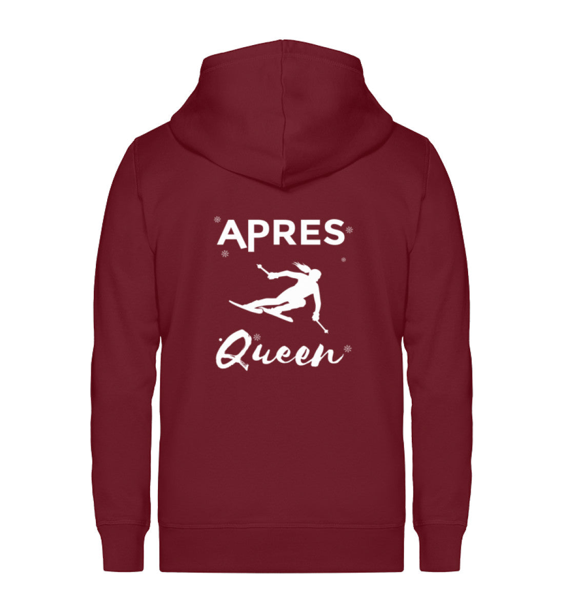 Après Queen - Unisex Premium Organic Sweatjacke klettern ski Weinrot