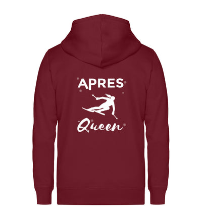 Après Queen - Unisex Premium Organic Sweatjacke klettern ski Weinrot