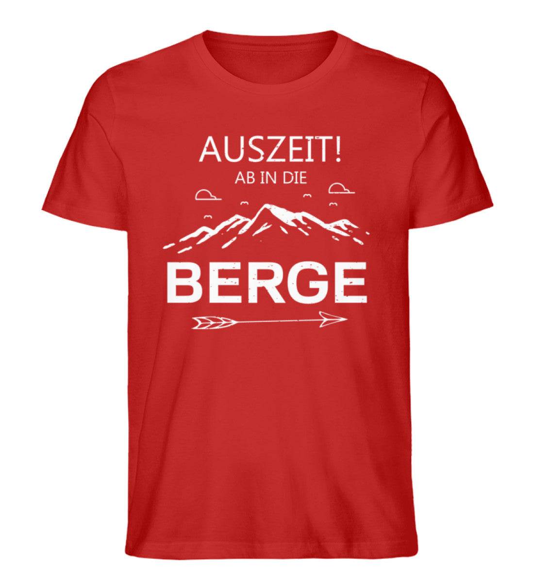 Auszeit ab in die Berge - Herren Organic T-Shirt Rot