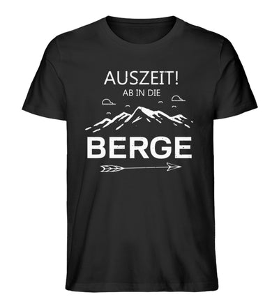 Auszeit ab in die Berge - Herren Organic T-Shirt Schwarz