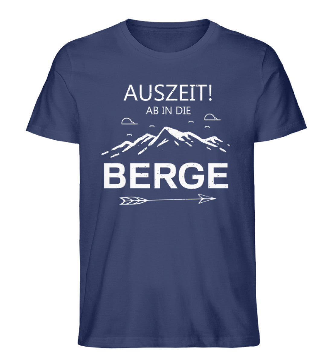 Auszeit ab in die Berge - Herren Organic T-Shirt Navyblau