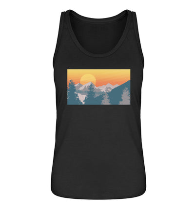 Berglandschaft und Sonne - Damen Organic Tanktop berge camping Schwarz