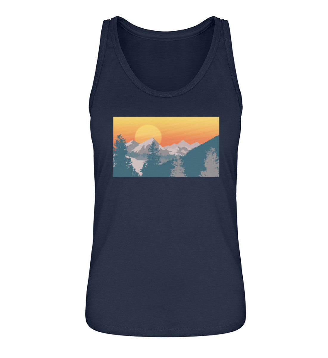 Berglandschaft und Sonne - Damen Organic Tanktop berge camping Navyblau