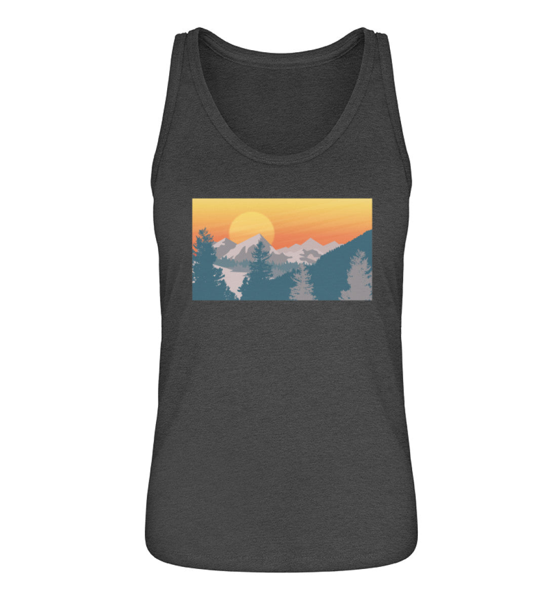 Berglandschaft und Sonne - Damen Organic Tanktop berge camping Grau (meliert)