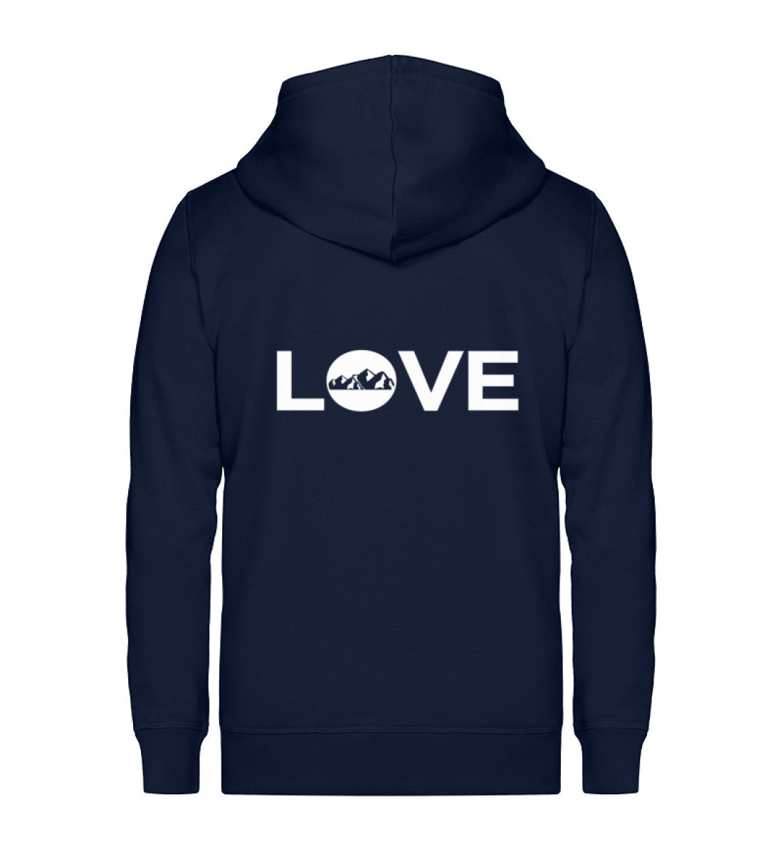 LOVE Berge - Unisex Premium Organic Sweatjacke berge Navyblau