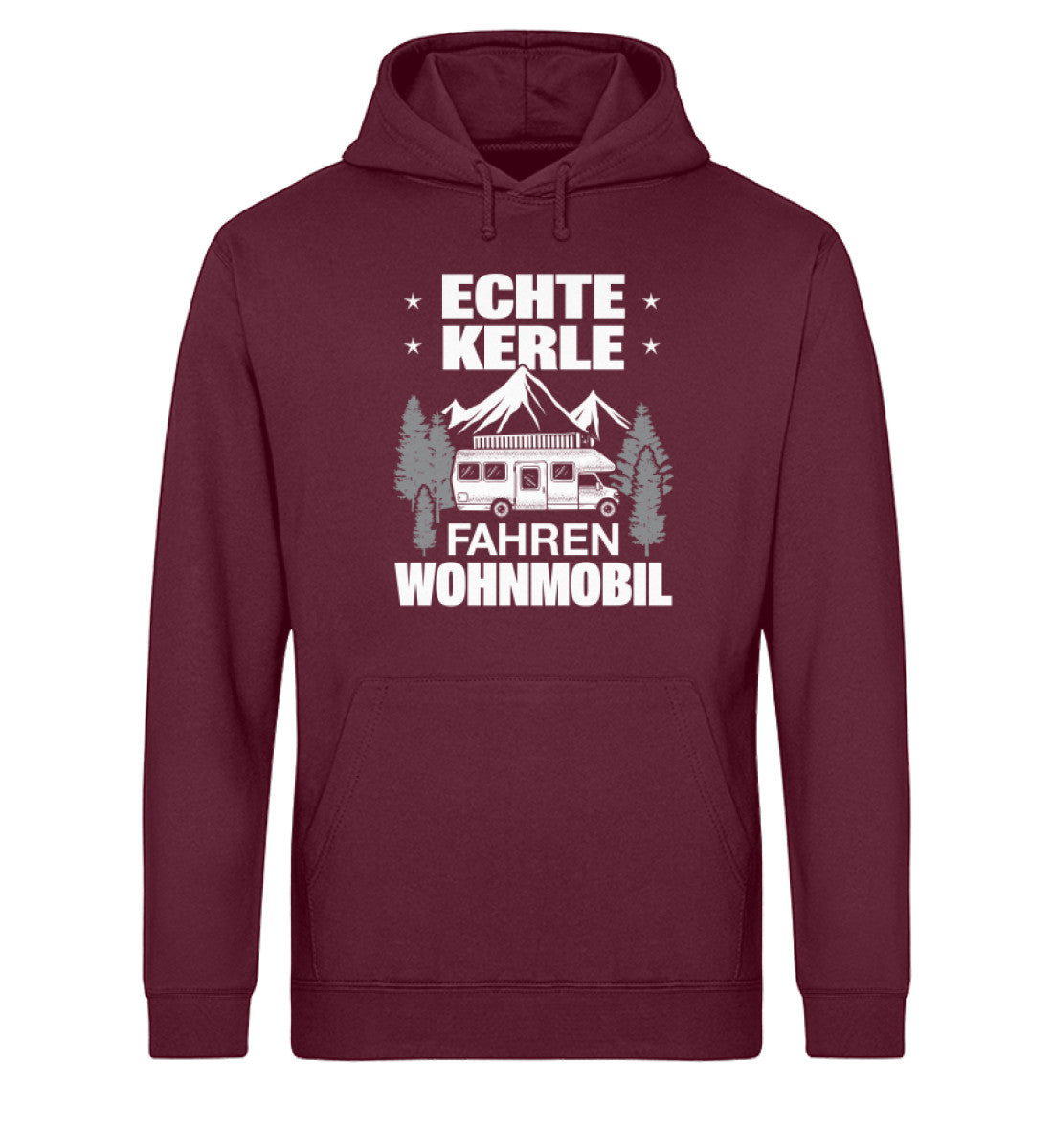 Echte Kerle fahren Wohnmobil - Unisex Organic Hoodie camping Weinrot