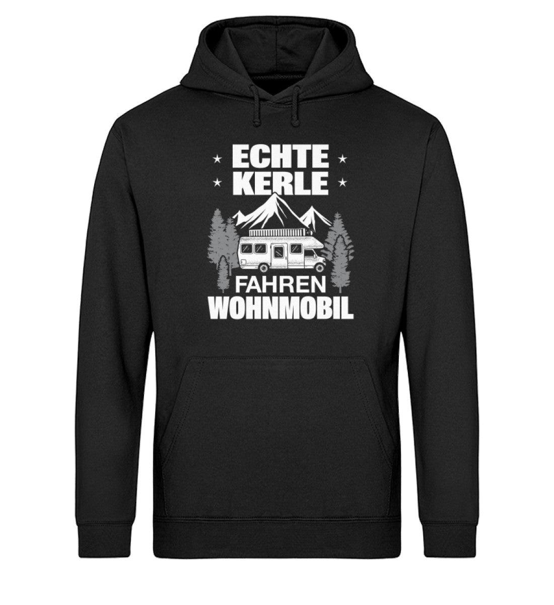 Echte Kerle fahren Wohnmobil - Unisex Organic Hoodie camping Schwarz