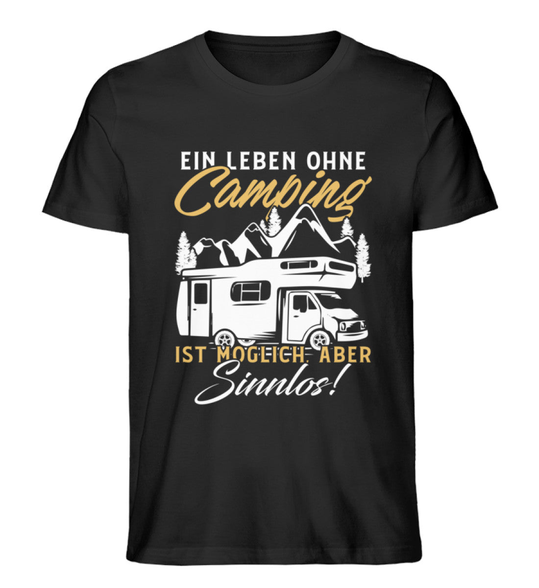 Camping ist Leben - Herren Premium Organic T-Shirt camping Schwarz