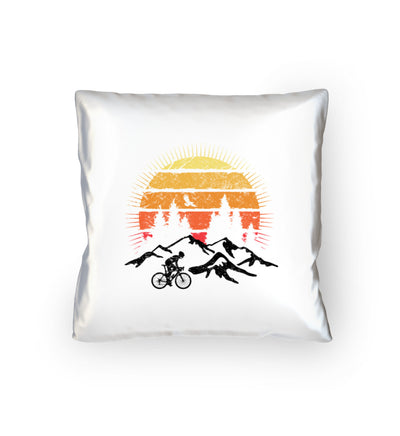 Radfahrer und Sonne Vintage - Kissen (40x40cm) fahrrad mountainbike Default Title