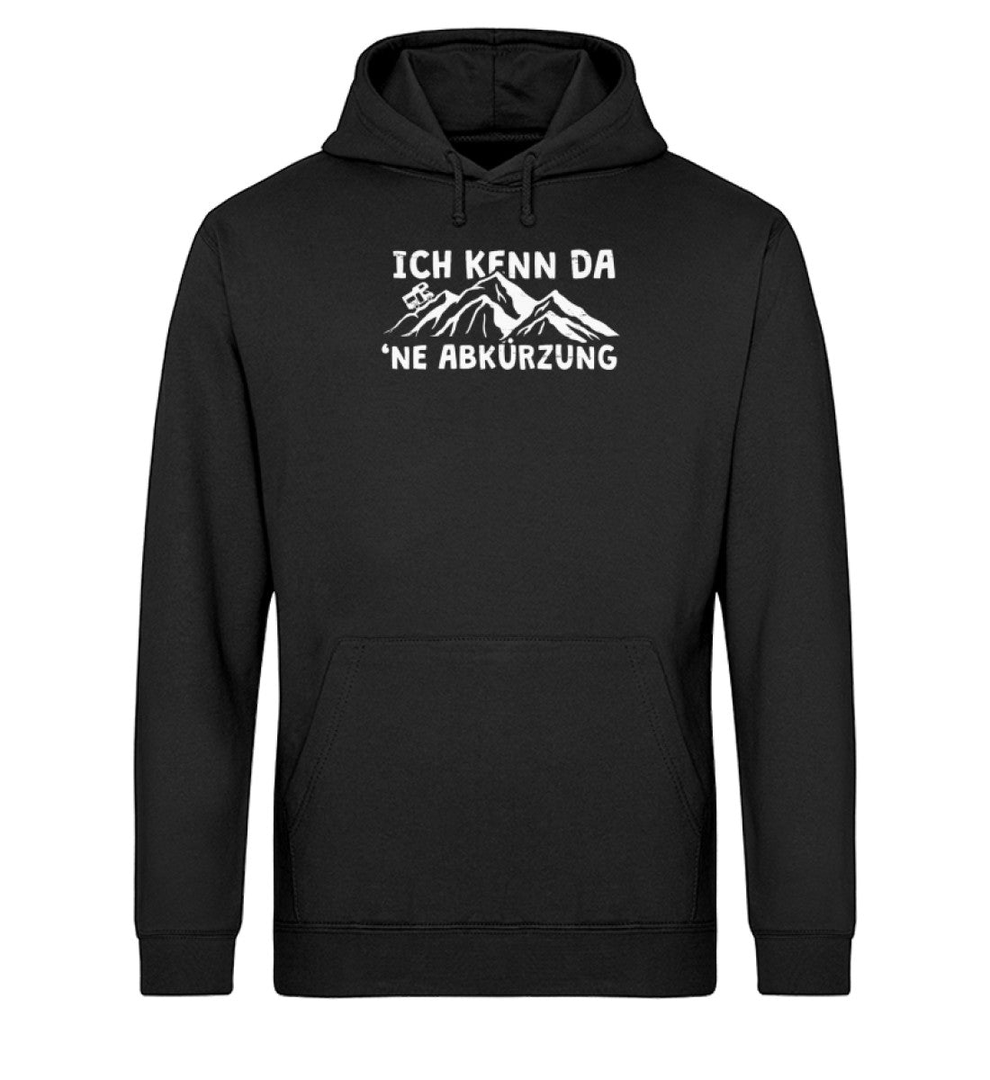 Ich kenn da ne Abkürzung-Wohnmobil- Unisex Organic Hoodie camping Schwarz