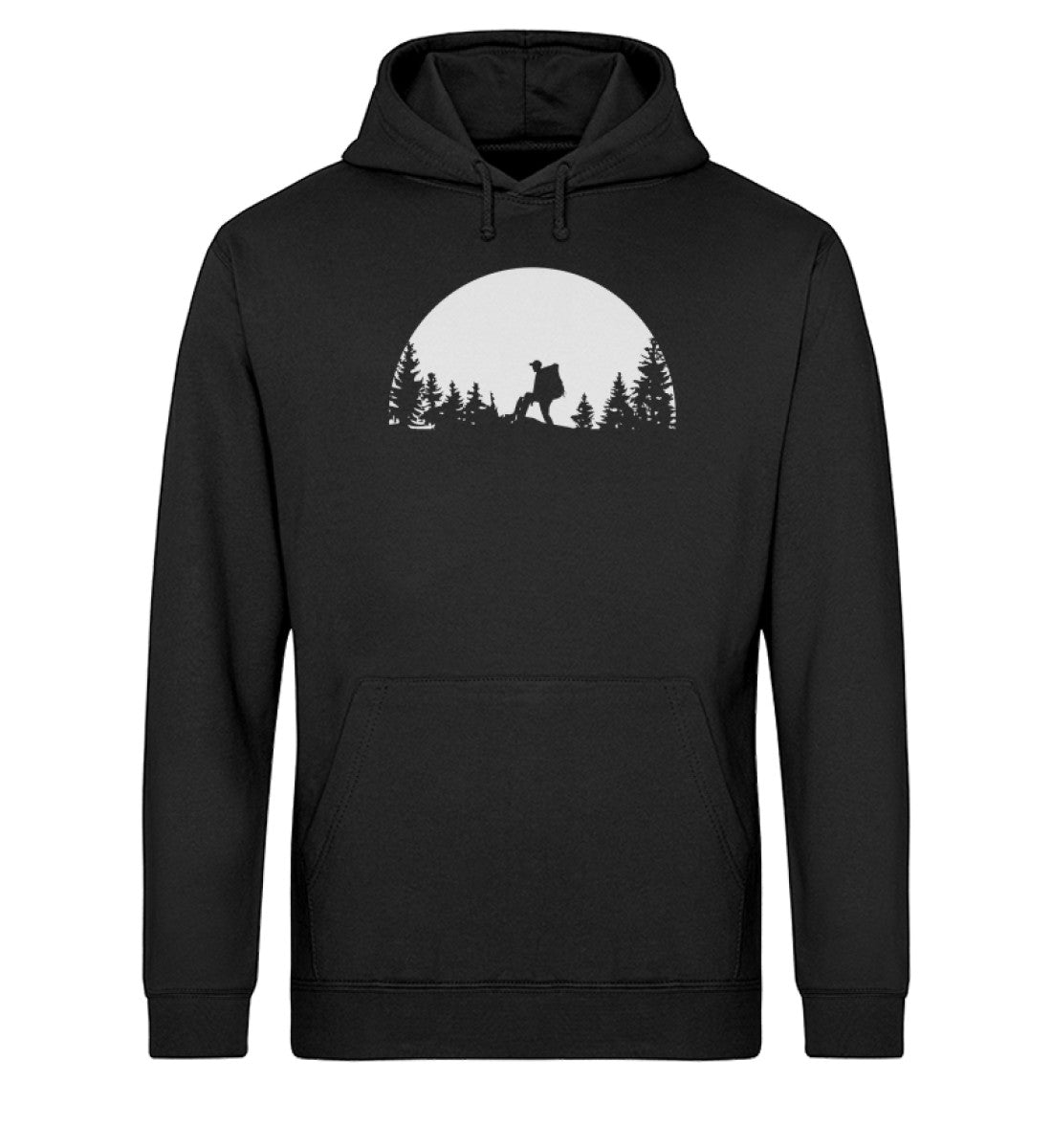 Berggeher - Unisex Organic Hoodie wandern Schwarz