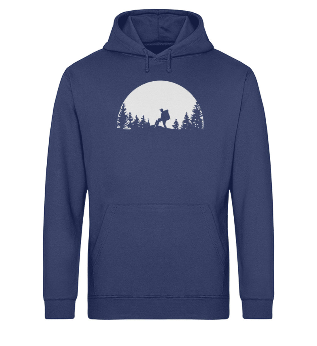 Berggeher - Unisex Organic Hoodie wandern Navyblau