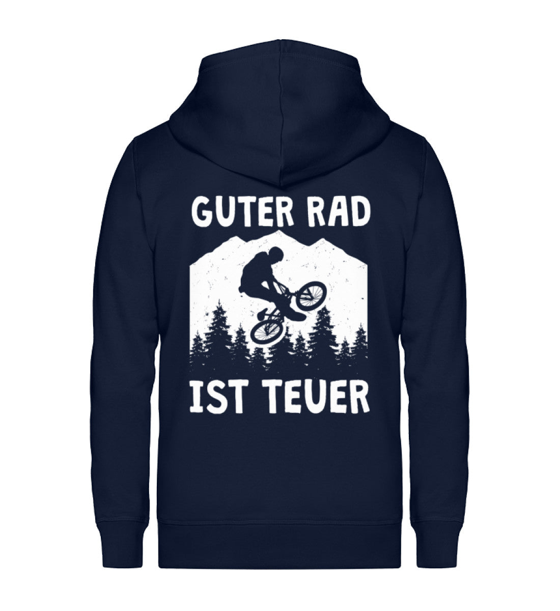 Guter Rad ist teuer. - Unisex Premium Organic Sweatjacke fahrrad mountainbike Navyblau