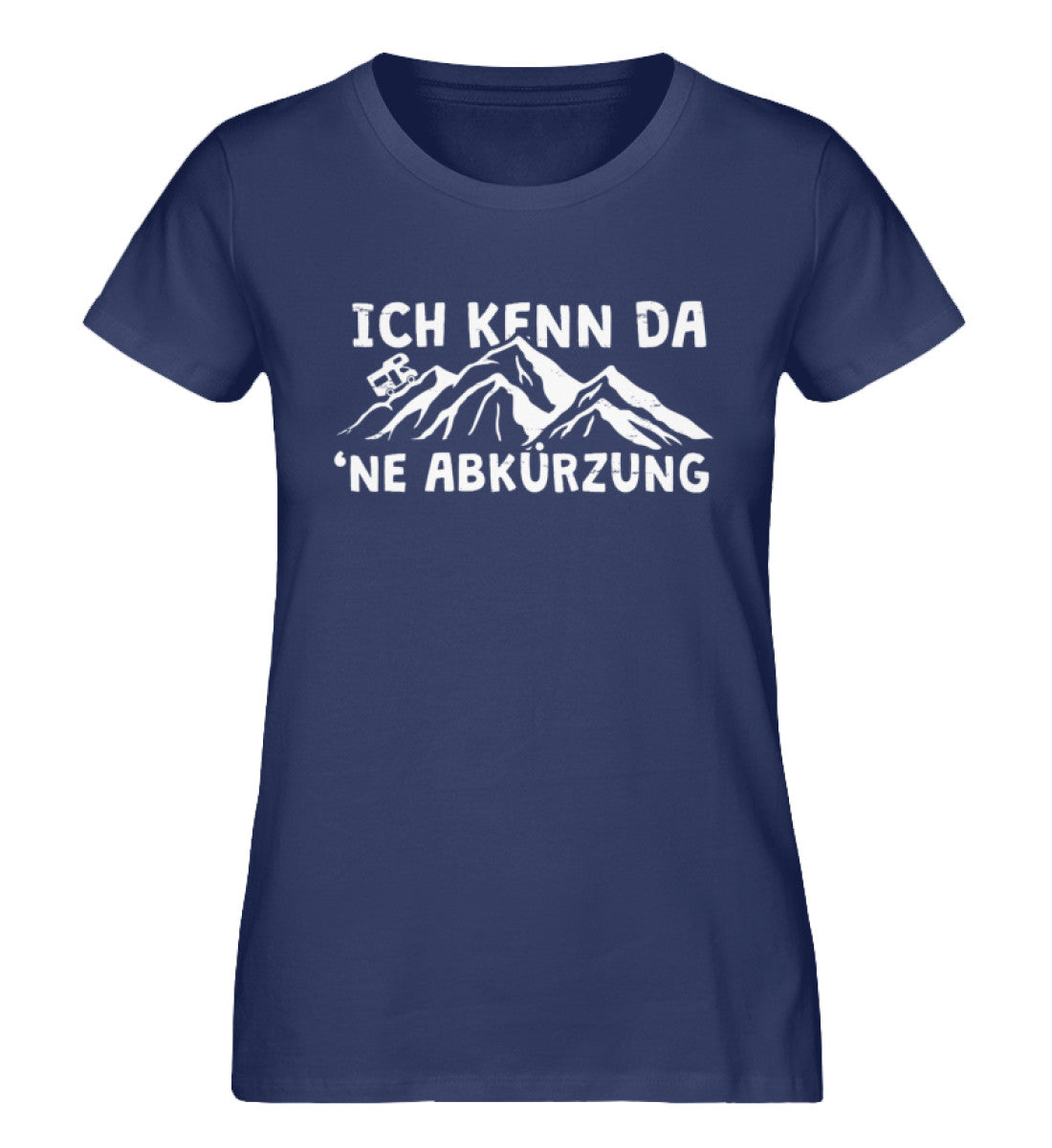 Ich kenn da ne Abkürzung-Wohnmobil- Damen Organic T-Shirt camping Navyblau