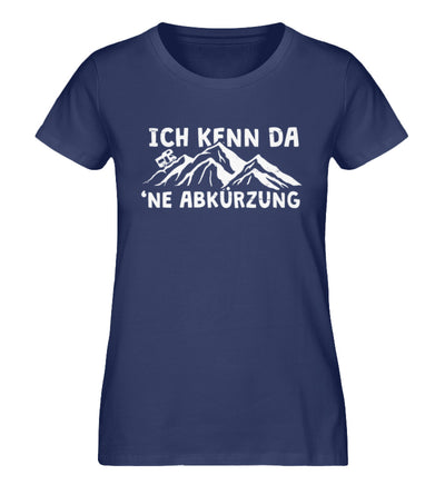 Ich kenn da ne Abkürzung-Wohnmobil- Damen Organic T-Shirt camping Navyblau