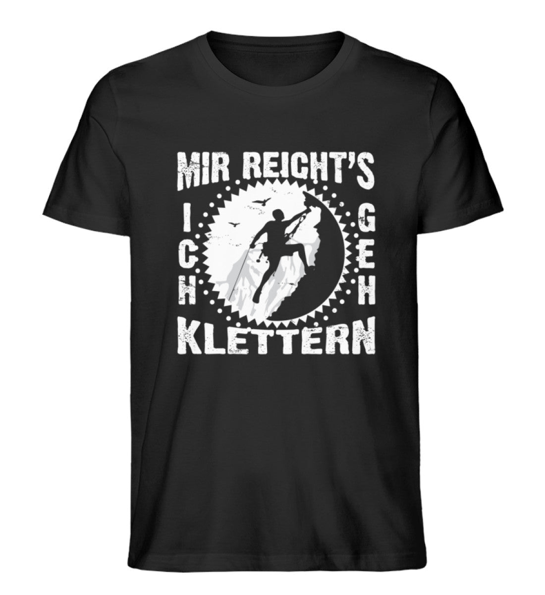 Mir reichts ich geh klettern - Herren Premium Organic T-Shirt klettern Schwarz