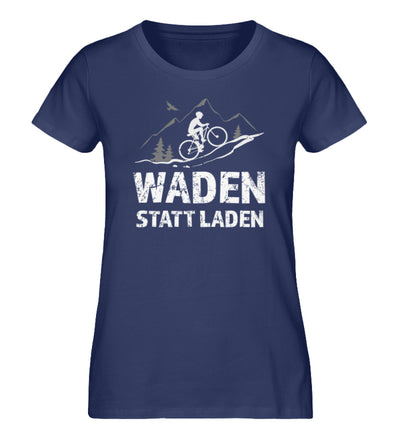 Waden statt laden - Damen Premium Organic T-Shirt Navyblau