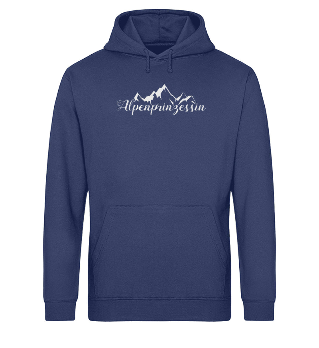 Alpenprinzessin - Unisex Organic Hoodie berge Navyblau