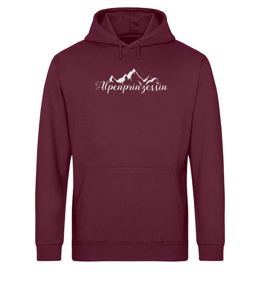 Alpenprinzessin - Unisex Organic Hoodie berge Weinrot