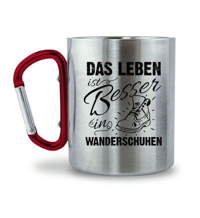 Leben besser in Wanderschuhen - Karabiner Tasse wandern