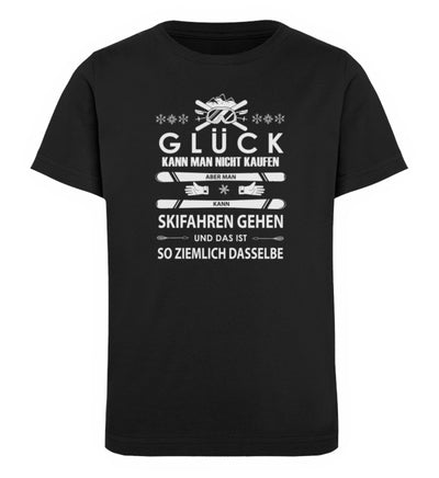 Glück kann man sich nicht kaufen - Kinder Premium Organic T-Shirt ski Schwarz