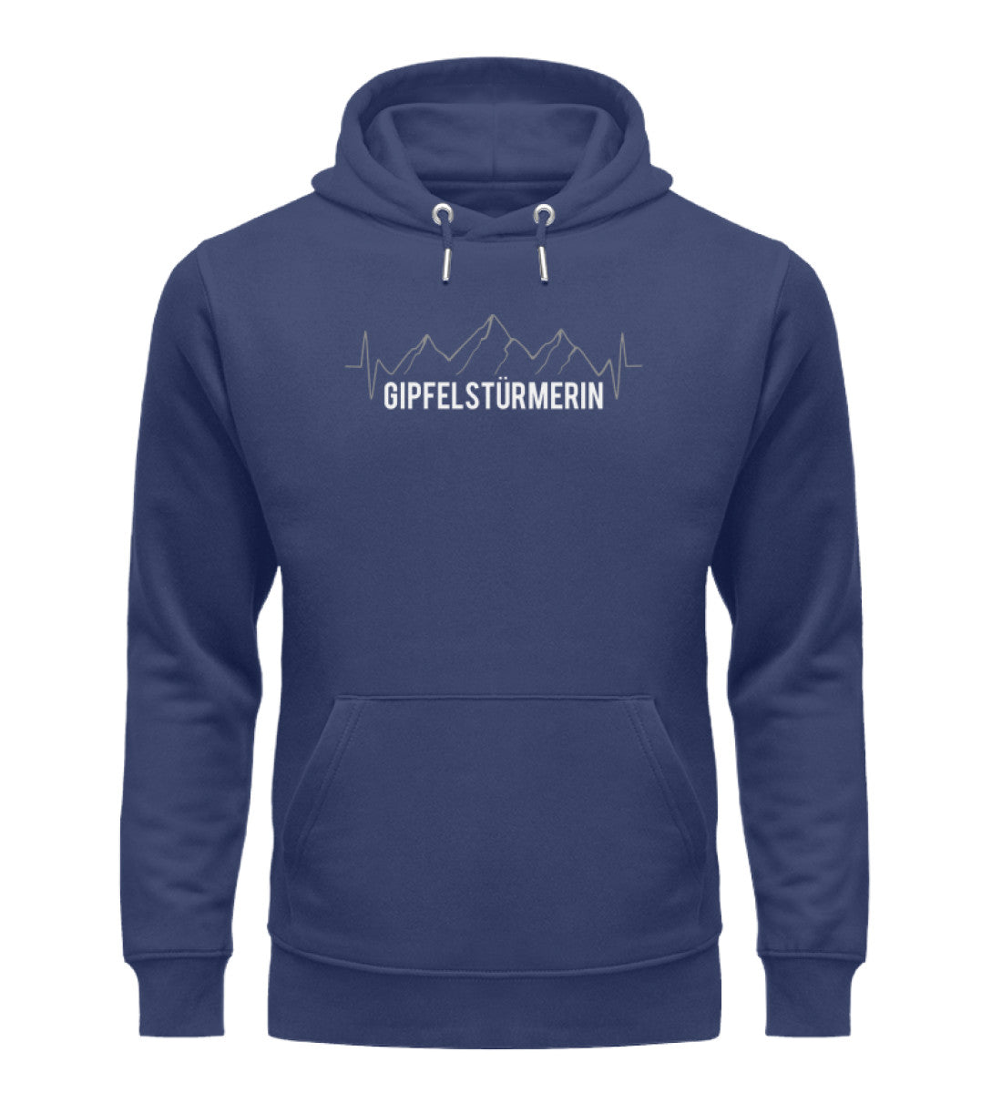 Gipfelstürmerin - Unisex Premium Organic Hoodie berge klettern wandern Navyblau