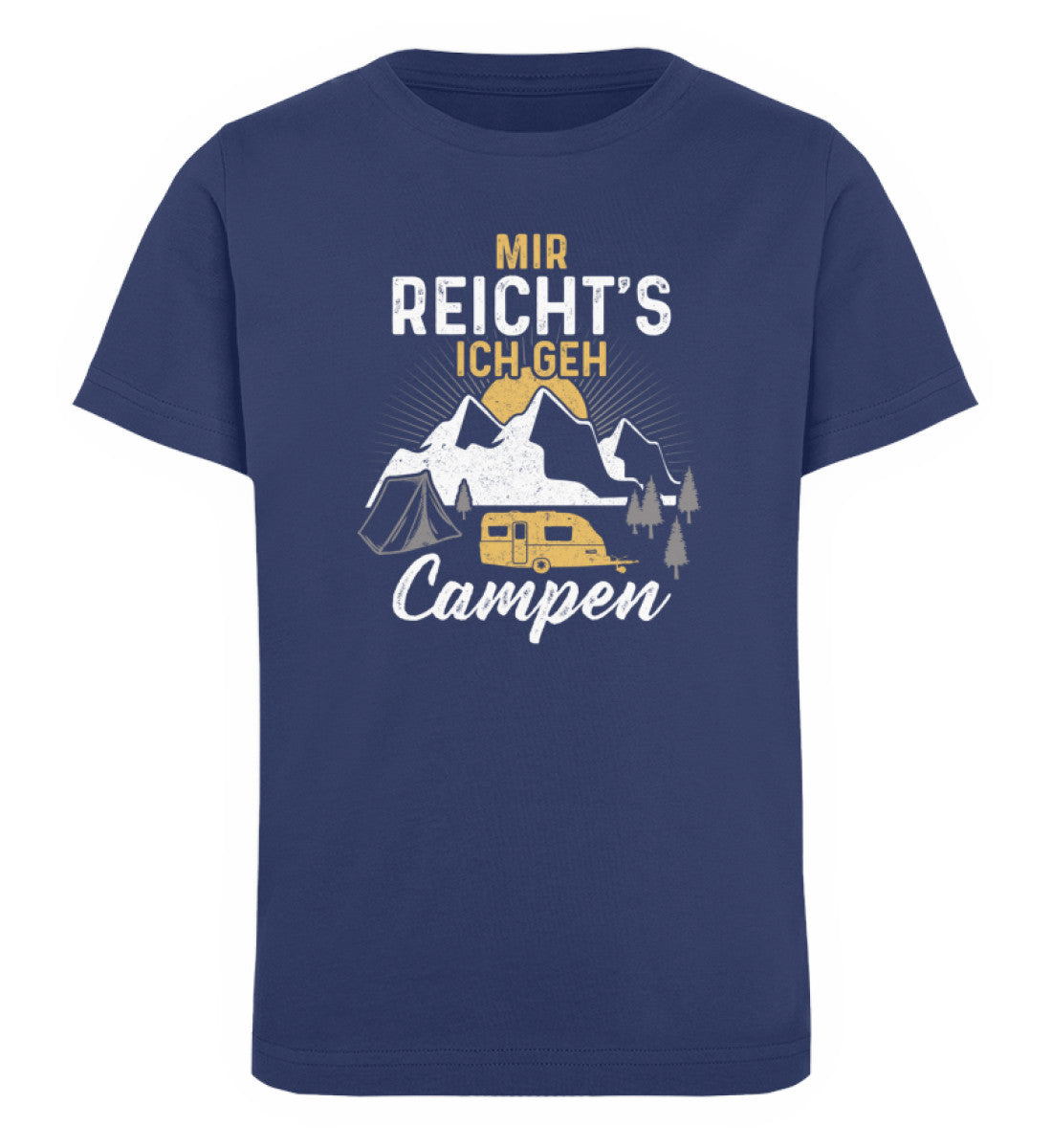 Mir reichts ich geh Campen - Kinder Premium Organic T-Shirt camping Navyblau