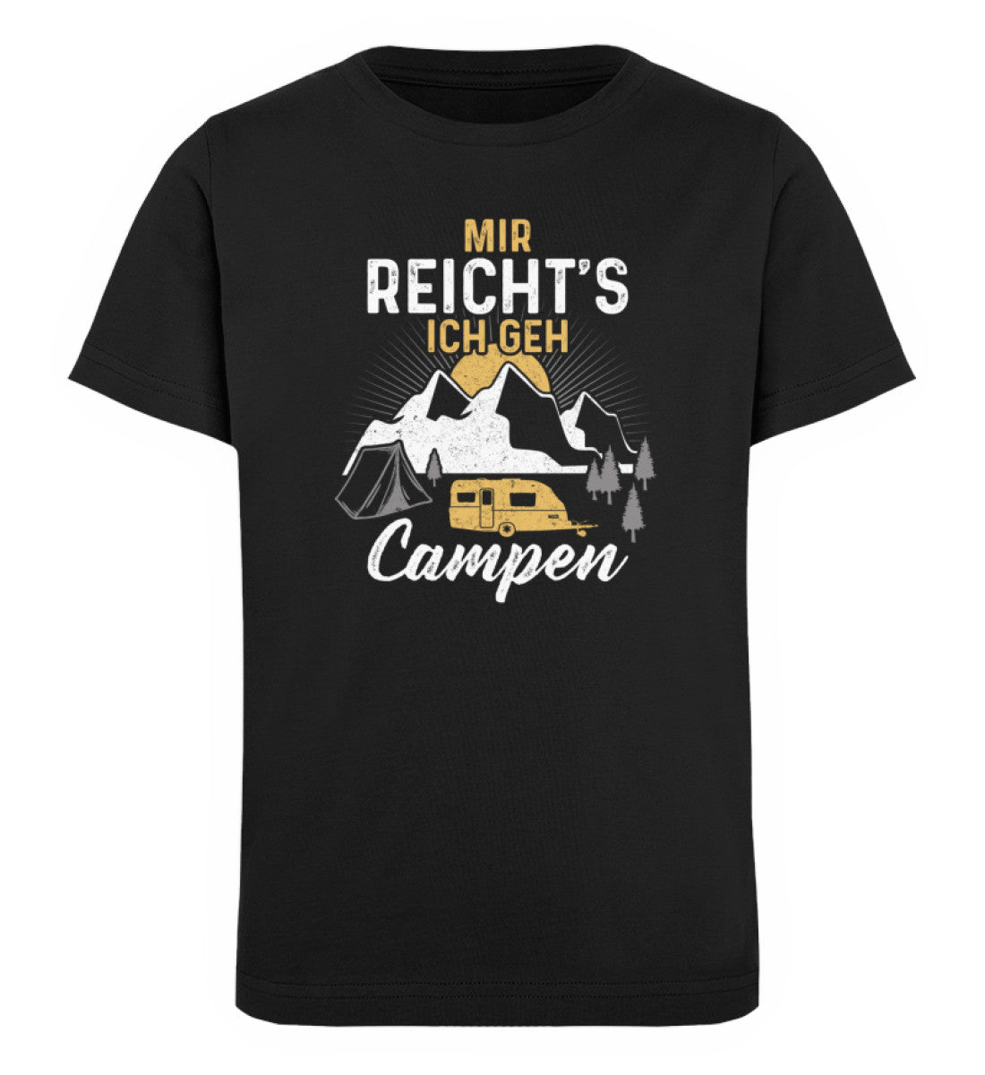 Mir reichts ich geh Campen - Kinder Premium Organic T-Shirt camping Schwarz