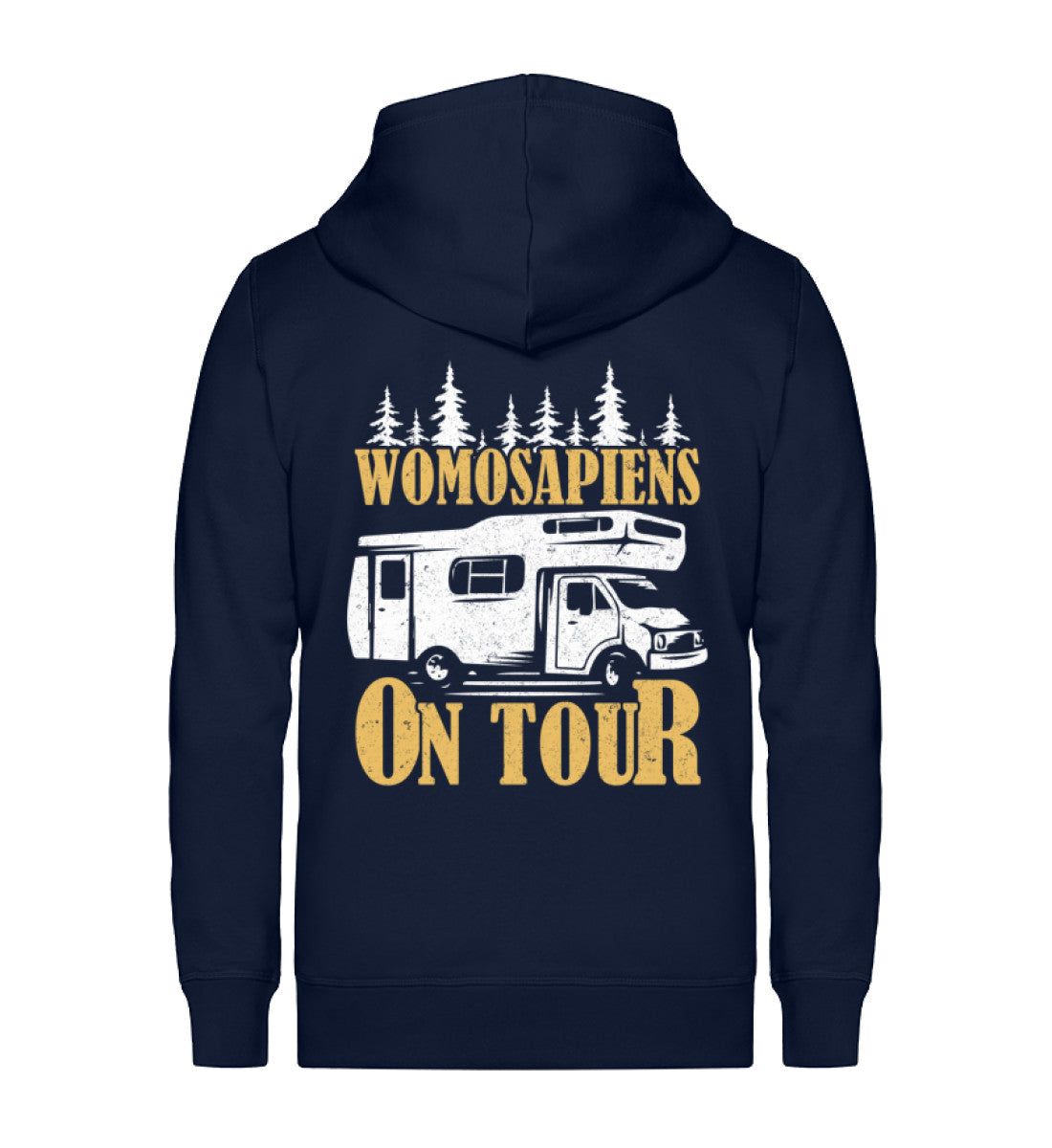 Womosapiens on Tour - Unisex Premium Organic Sweatjacke camping Navyblau