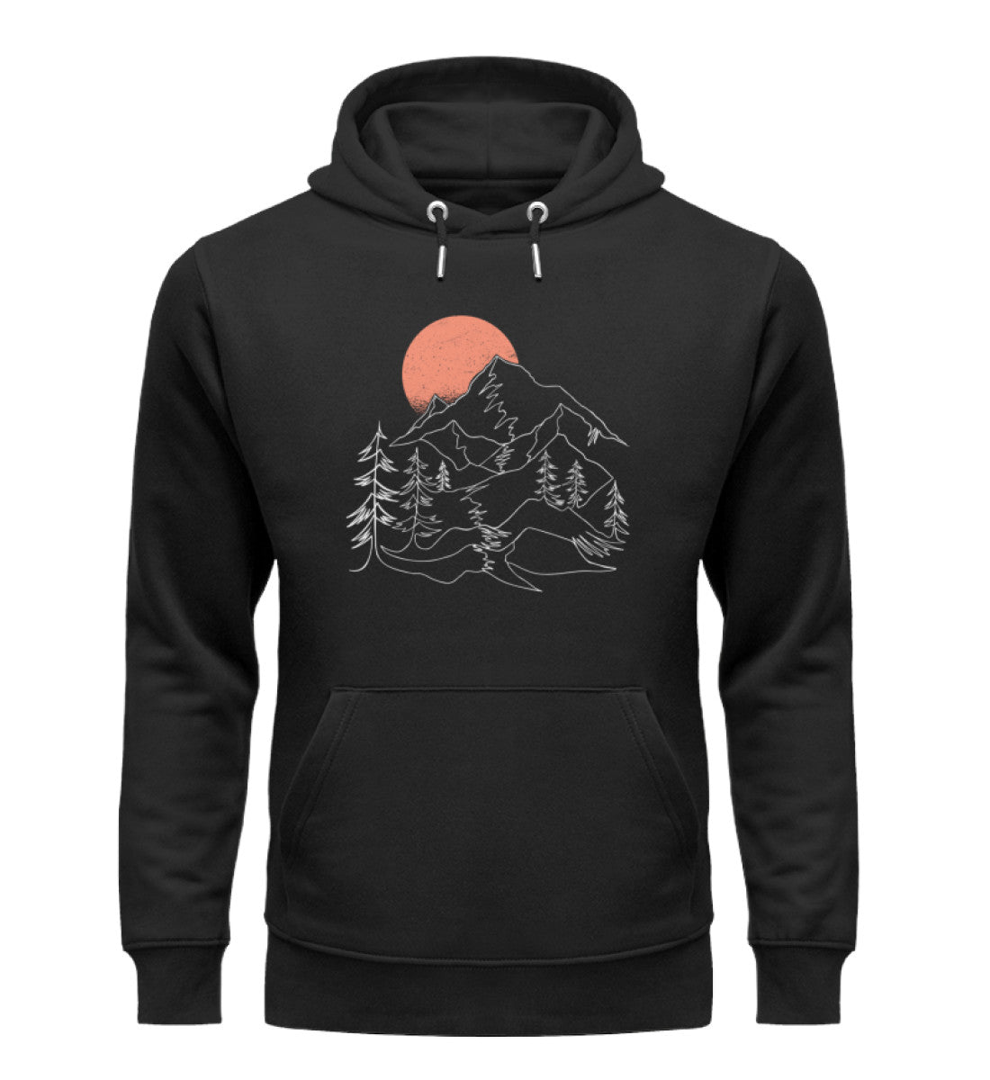 Berglandschaft - Unisex Premium Organic Hoodie berge Schwarz