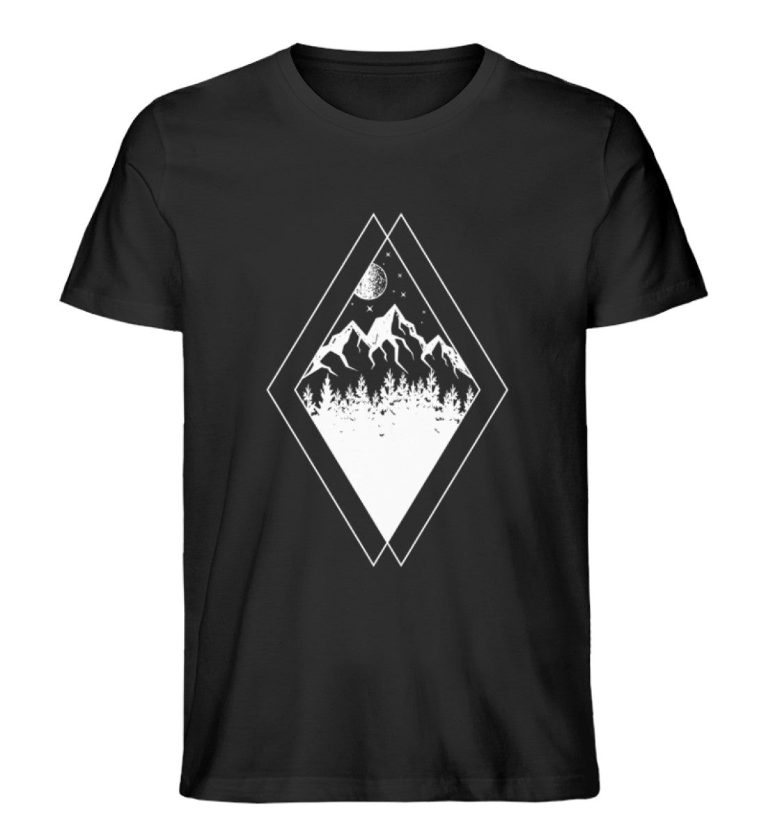 Gebirge - Geometrisch - Herren Premium Organic T-Shirt berge Schwarz