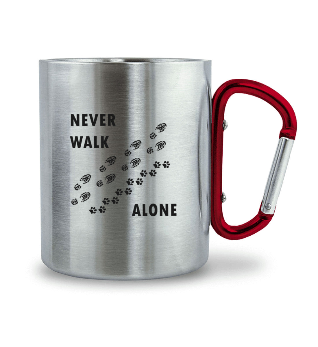 Never walk alone - Karabiner Tasse' wandern 330ml