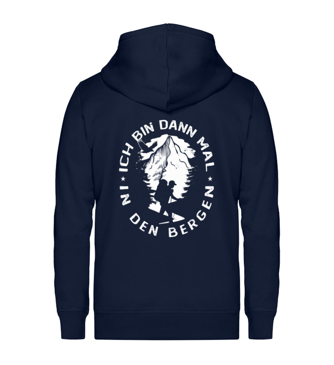 Bin dann mal in den Bergen - Unisex Premium Organic Sweatjacke berge wandern Navyblau