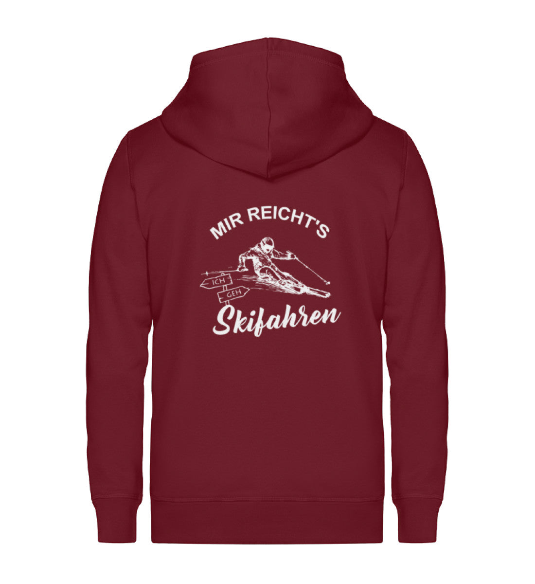 Mir reichts ich geh Skifahren - Unisex Premium Organic Sweatjacke klettern ski Weinrot