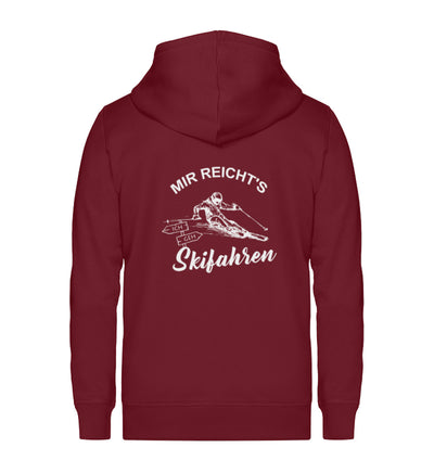 Mir reichts ich geh Skifahren - Unisex Premium Organic Sweatjacke klettern ski Weinrot