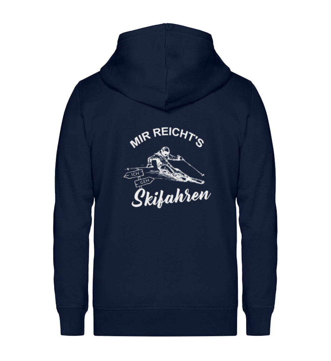 Mir reichts ich geh Skifahren - Unisex Premium Organic Sweatjacke klettern ski Navyblau