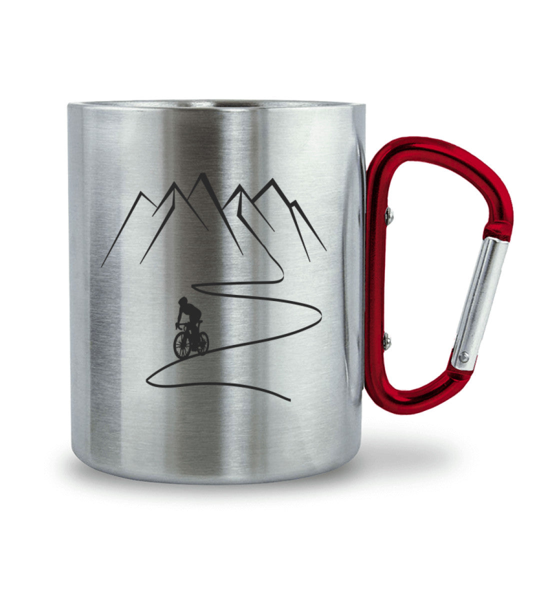 Mountainbiken und Berge - Karabiner Tasse mountainbike 330ml